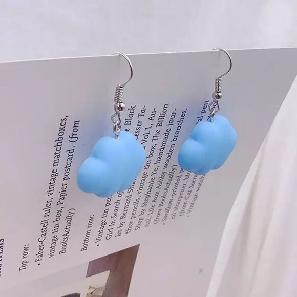 🆕Blue Cloud Charm Dangle Earrings - Picture 5 of 8